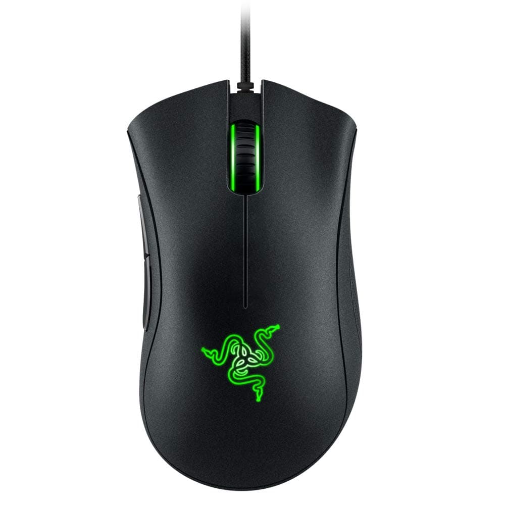 Razer DeathAdder Essential Wired Gaming Mouse I Single-Color Green Lighting I… product image