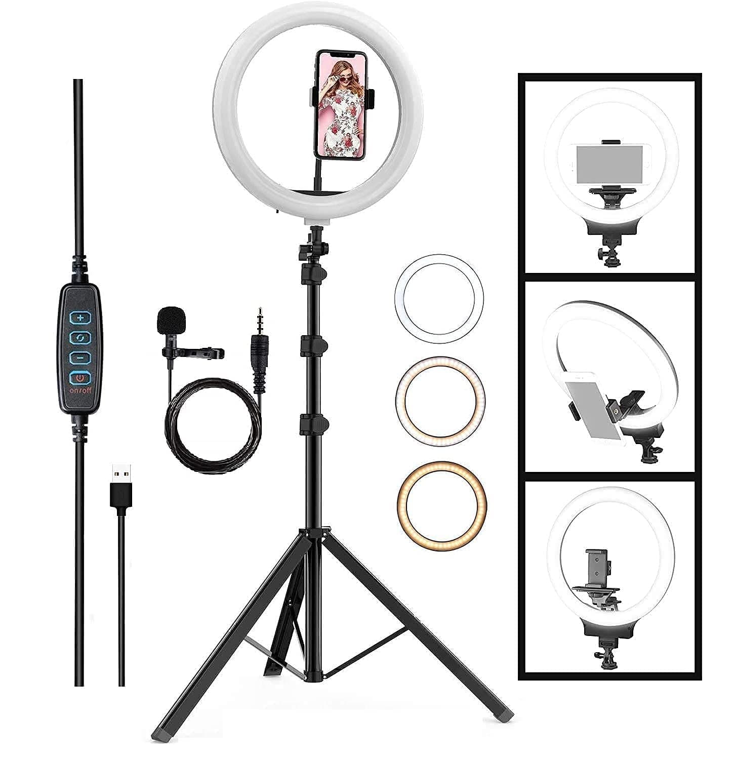 JNKC 14" Selfie LED Ring Light, Phone Holder… product image
