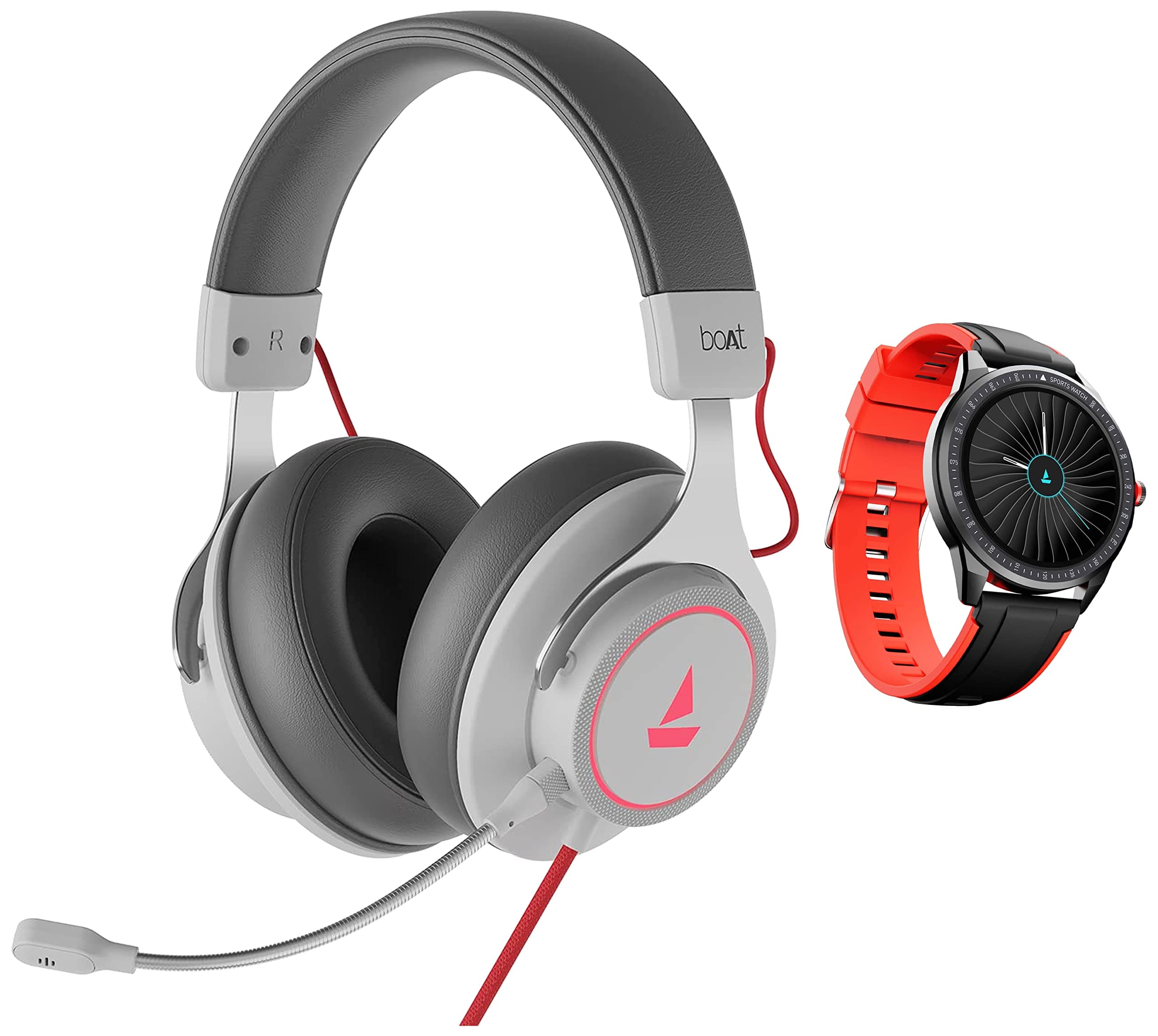boAt Immortal IM1000D Dual Channel Wired Over Ear Headphones with Mic… product image