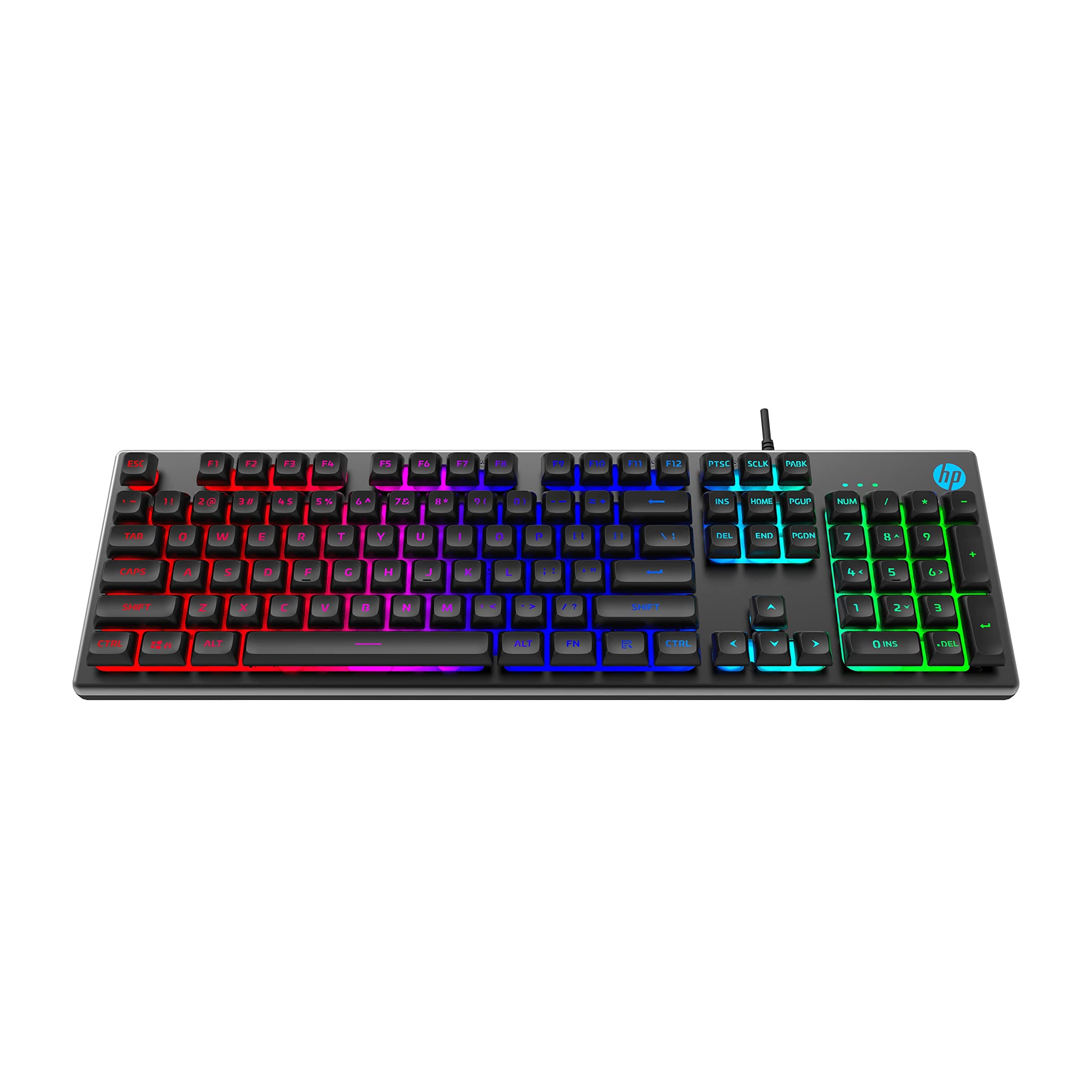 HP K500F Backlit Membrane Wired Gaming Keyboard with Mixed Color Lighting… product image