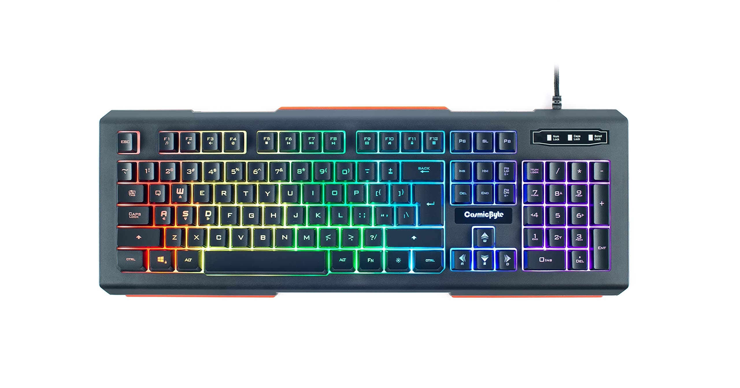 Cosmic Byte CB-GK-02 Corona Wired Gaming Keyboard, 7 Color RGB Backlit… product image