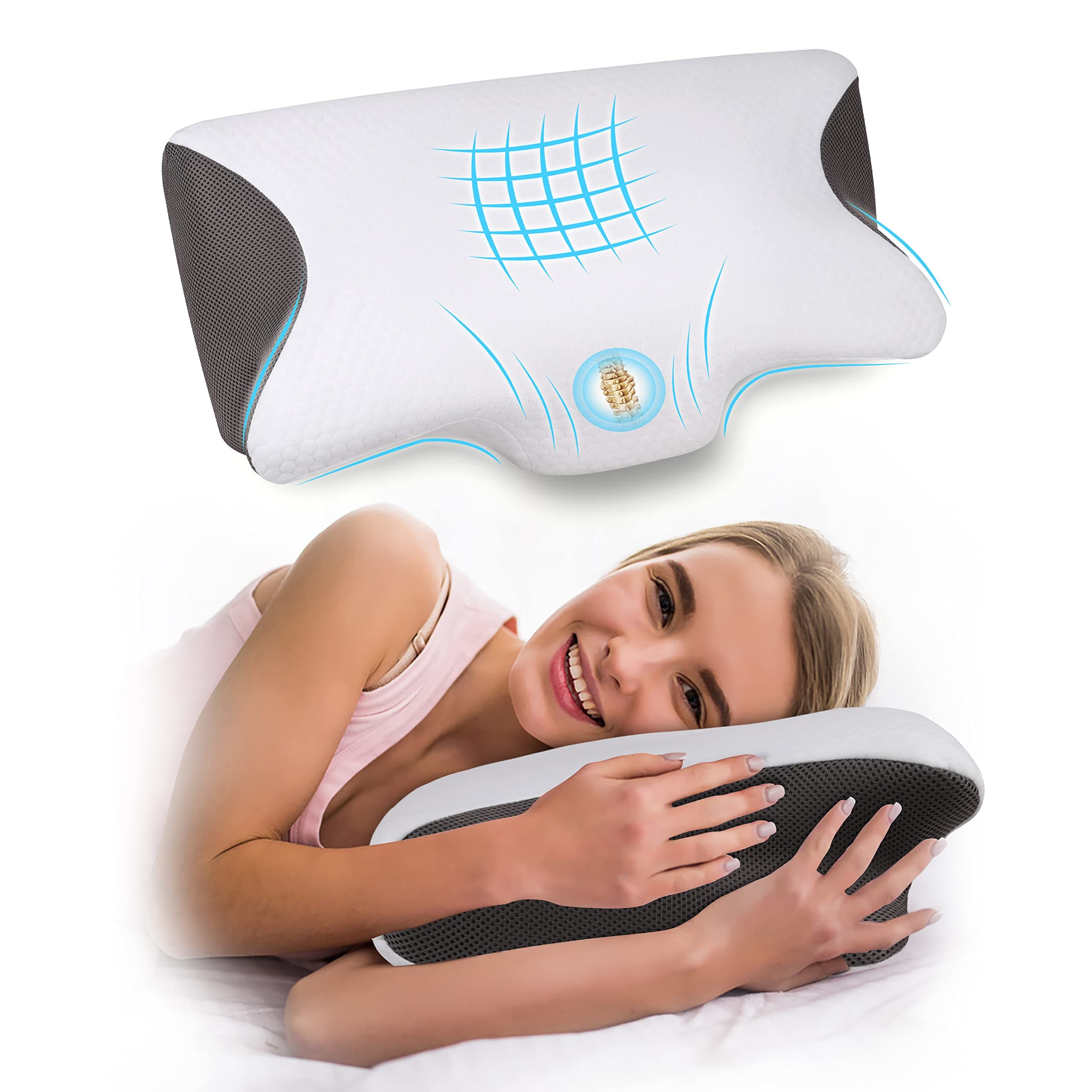 Frizty Cervical Contour Memory Foam Pillow… product image